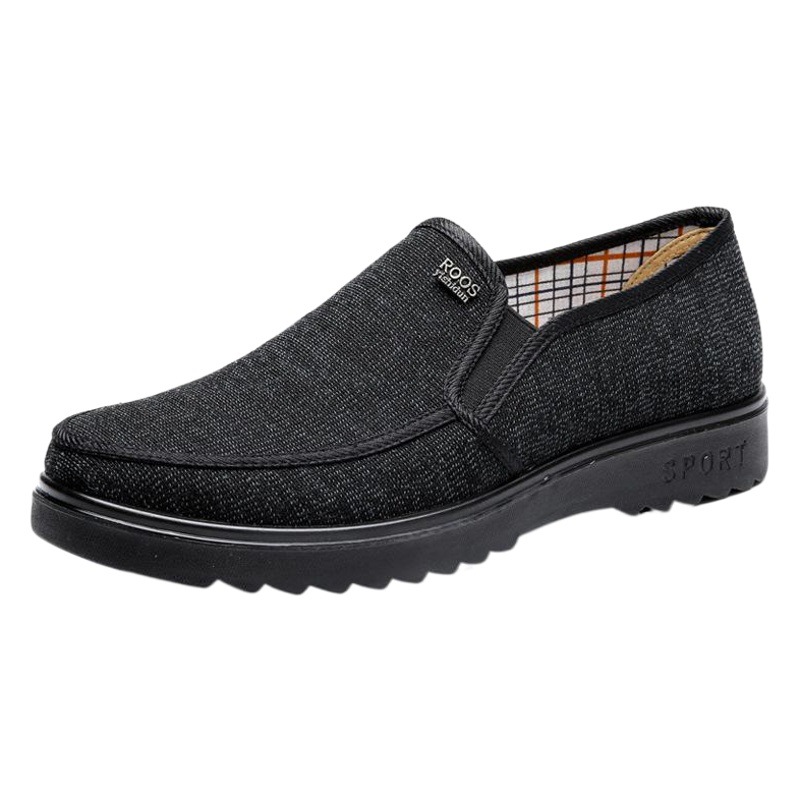 Old Beijing Cloth Shoes Men's Shoes Men's Middle-aged Casual Shoes Father's Shoes Breathable Loose Dad's Shoes Soft-soled Men's Single Shoes