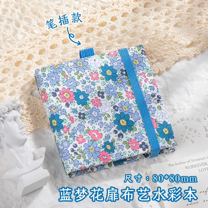 Picture of Mini watercolor paint walnut box acrylic box portable hand ledger sketching travel painting book color palette