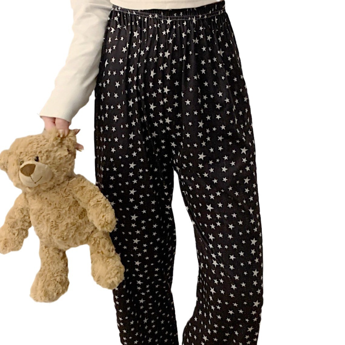 Picture of Home Pants Pajamas Women's Thin Spring and Autumn Loosen Pants Trousers Can Wear Casual Comfortable Japanese Star Walking Pants Women