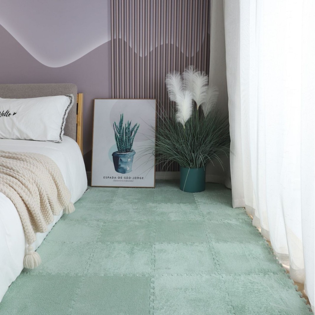 Picture of Amazon Cross-border Stitching Carpet Floor Mat Bedroom Bedside Mat Balcony Floor Mat Mosaic Carpet Removable Washable Suede