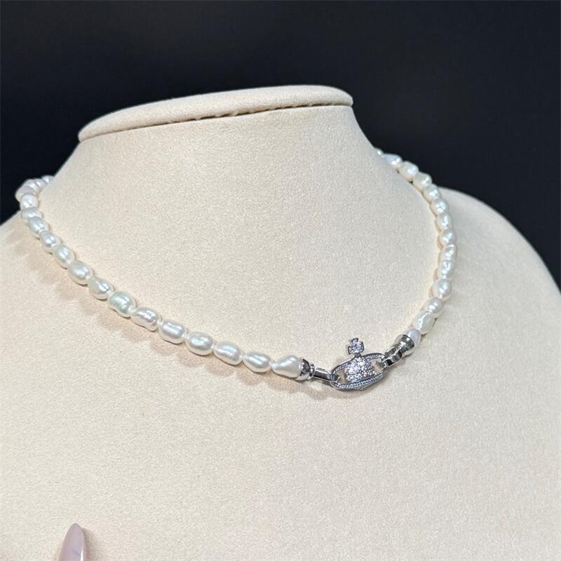 Zhizhen Shangxin Western Queen Mother's Freshwater Pearl Necklace Simple Niche Design Baroque Freshwater Pearl Necklace