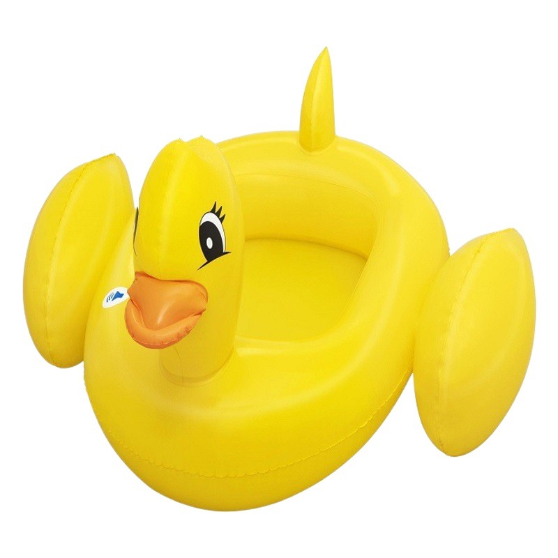 Water Inflatable Cartoon Pattern Children's Kayak with Armrests Soft Bottom Play Swimming Ring Seat Type Children's Boat