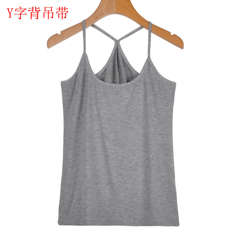 Picture of Factory Direct Sales Spring and Summer Versatile Camisole Women's Simple Solid Color Slim Elastic Bottoming Shirt Wholesale Dropshipping