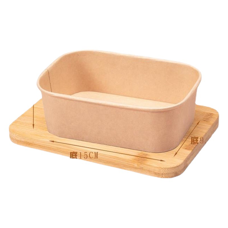 Kraft Paper Lunch Cake Box Dessert Lunch Box Fruit Salad Lunch Box Lunch Sushi High Temperature Resistant Picnic Box