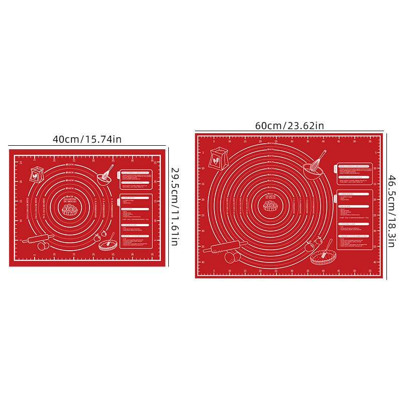 Picture of Cross-border hot sale thickened baking mat special silicone pad kneading mat extra large size 45*60 kneading mat with scale