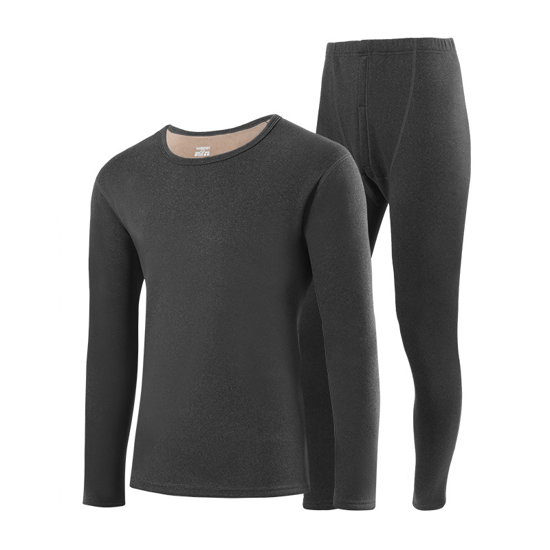 Picture of 2025 Autumn and Winter New Camel Hair Thermal Underwear Men's Velvet Thickened Autumn Clothes Autumn Pants Women's Warm Suit Wholesale