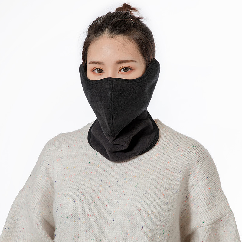 Picture of Winter warm mask neck and ear protection all-inclusive scarf men and women riding mask polar fleece three-in-one outdoor cold protection