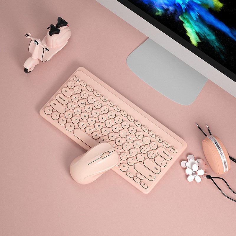 Picture of BOW external wireless keyboard and mouse suit laptop desktop computer general office home mute USB cross-border exclusive