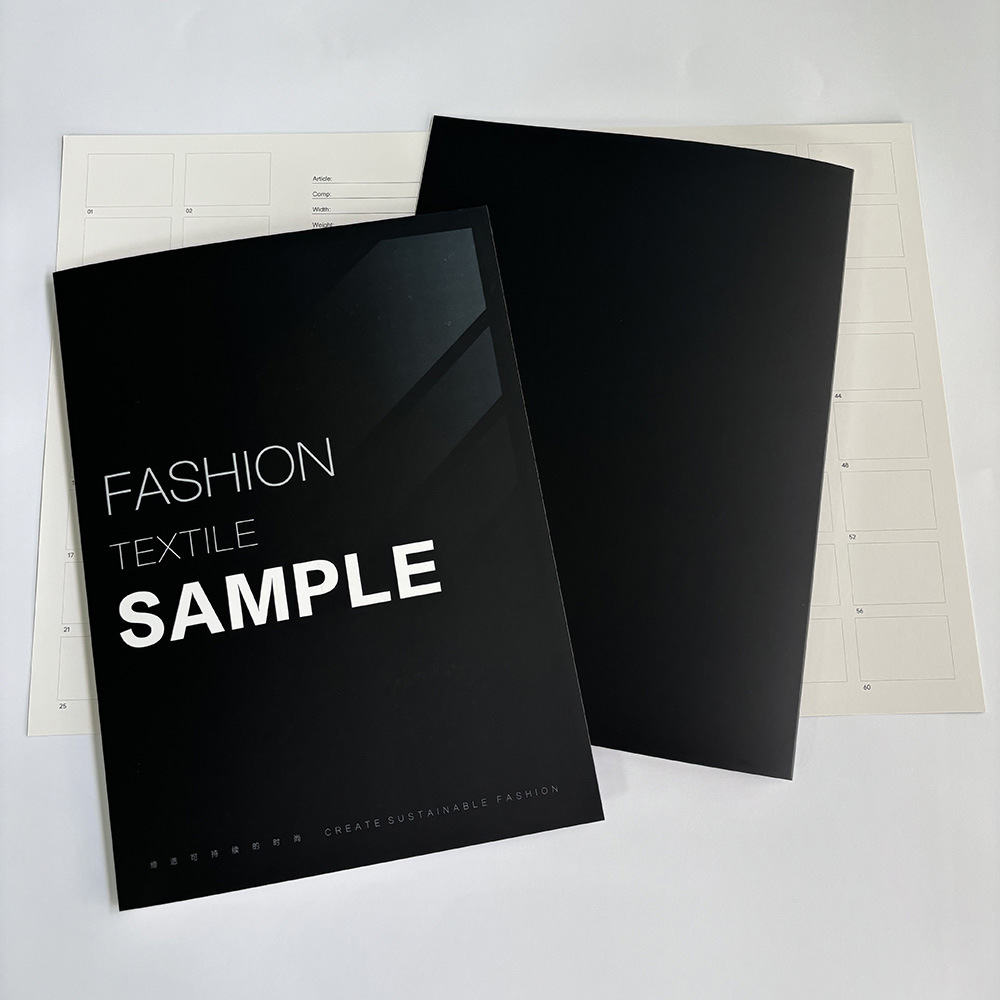 Ready Stock Fabric Color Card Book Clothing Decoration Leather Home Textile Fabric Leather Sample Book White Sample