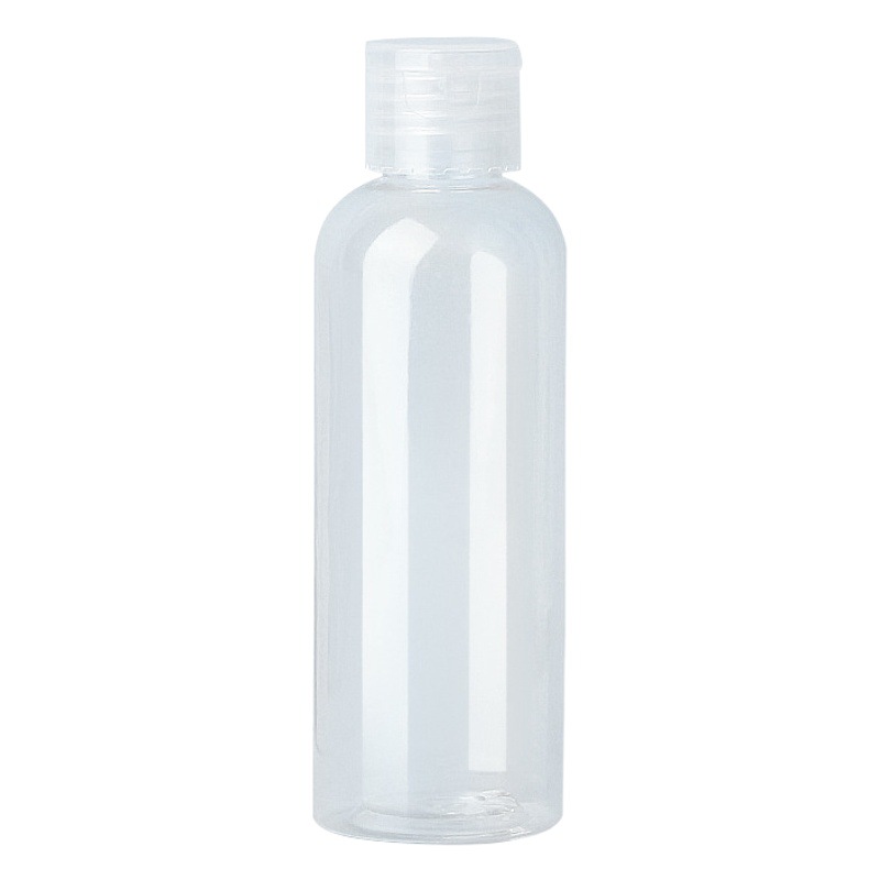 Wholesale flip liquid bottle 10 30 50 100ml transparent plastic bottle PET cosmetic sub-bottle