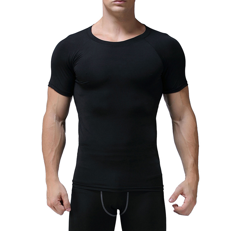 Picture of Summer Outdoor Basketball Running Training Tight Fitness Short-sleeved Quick-drying T-shirt Men's Quick-drying Top