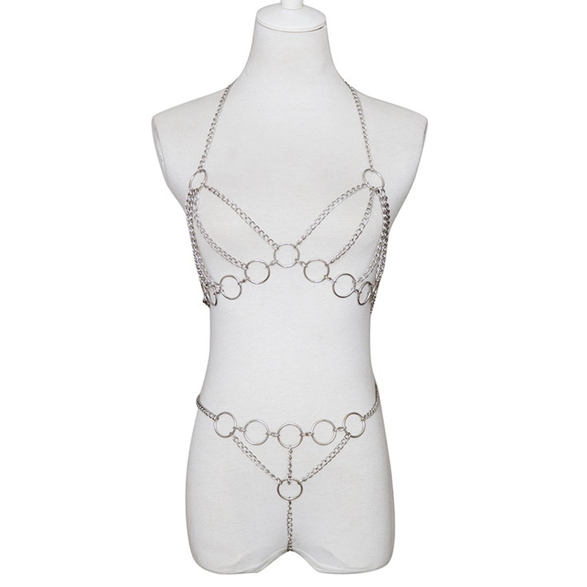 Picture of Europe and the United States cross-border hot-selling personalized metal chest chain accessories women's nightclub party sexy three-point bikini body chain