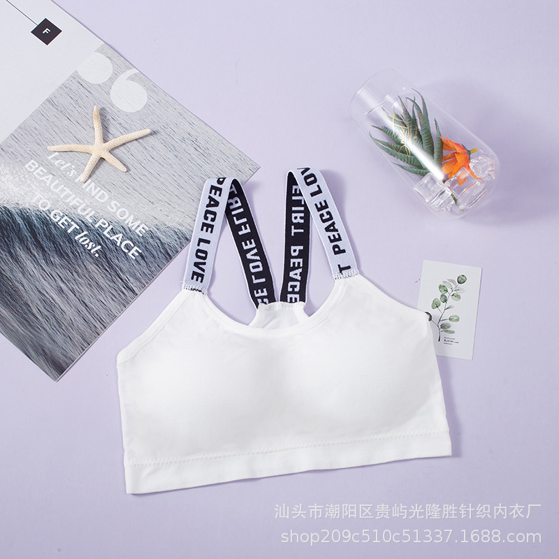 Picture of Cross-border Letter Beautiful Back Wrapped Breast Tube Top Girl Student Developmental Bra Women's Vest Underwear Women