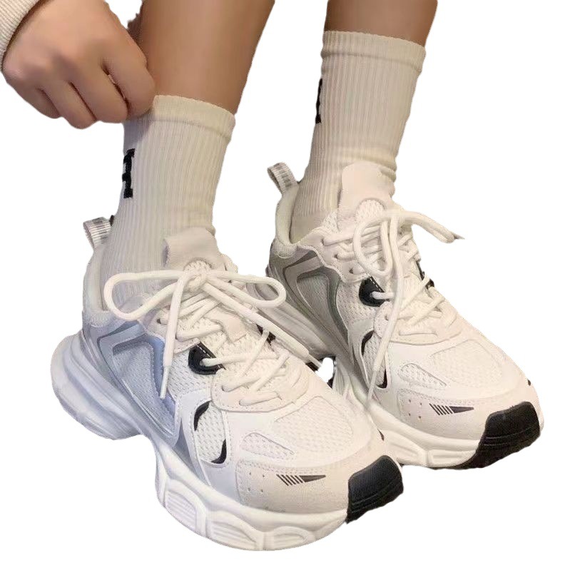 Dad Shoes for Women 2025 Popular Mesh Casual Running Sneakers Versatile Thick-Soled Breathable Shoes Ins Trend D-4