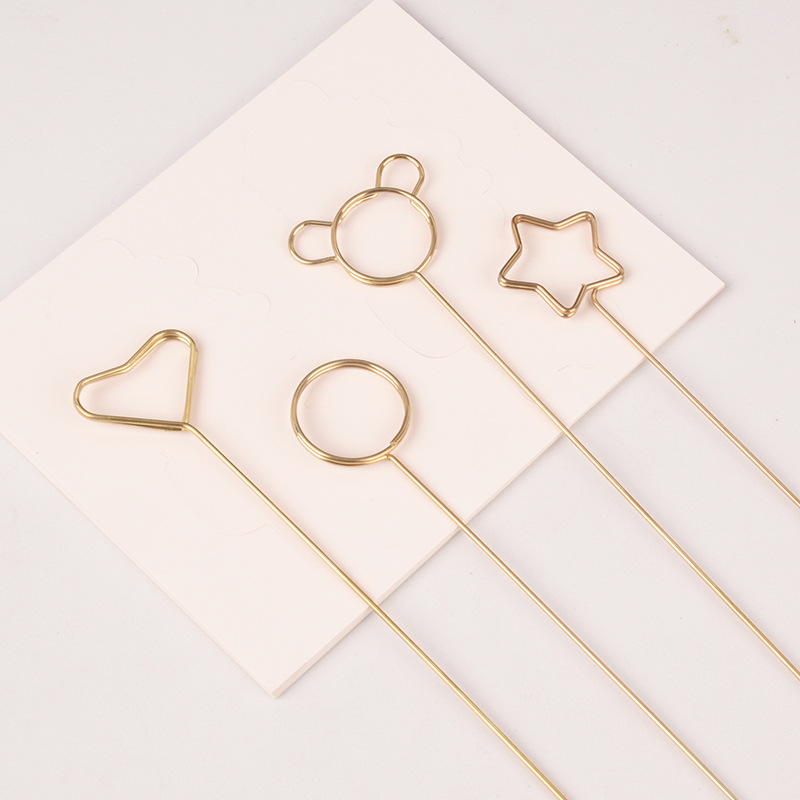 Flower card holder bouquet metal clip insert label greeting card fixing material diy bag flower decoration floral materials
