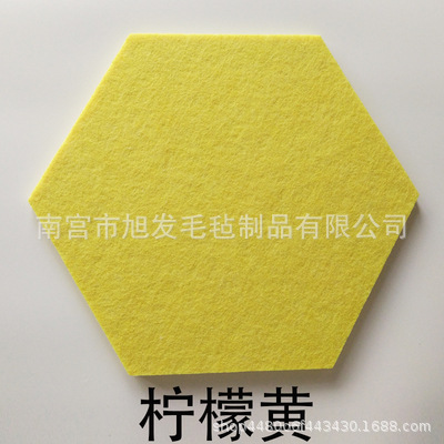 Picture of Cross-border color felt board hexagonal message board self-adhesive wall stickers felt hexagonal display background wall sound insulation board