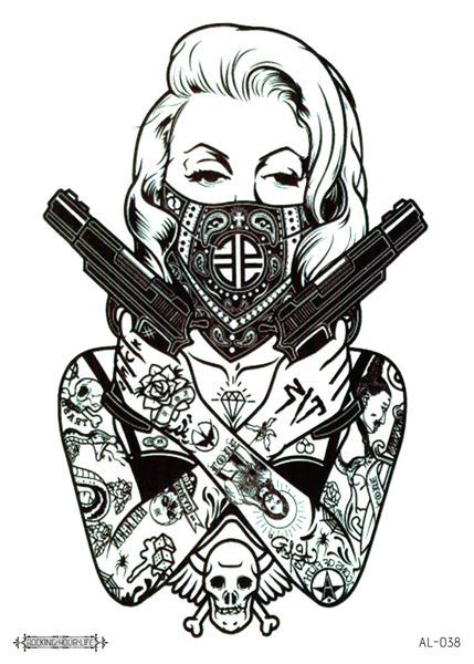 Picture of Cross-border New Waterproof Chest Tattoo Sticker Original Big Figure Sexy Flower Arm Tattoo Sticker Disposable Tattoo Sticker