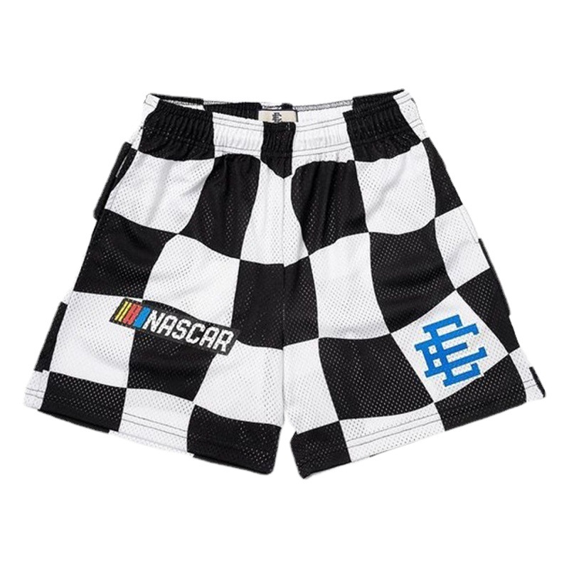 American Men's Casual Shorts Basket Mesh Breathable Quick-drying Training Fitness Running Couples Shorts Plaid Legion