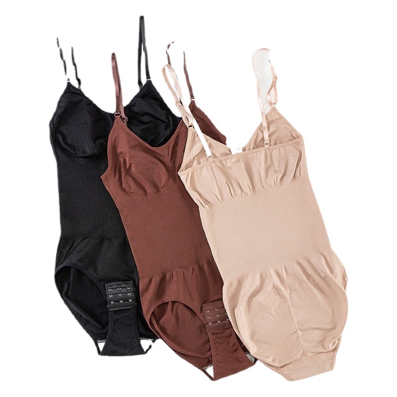 Picture of Seamless one-piece corset women's belly shaping pants open hip lifting shaping sling corset corset jumpsuit Shapewea