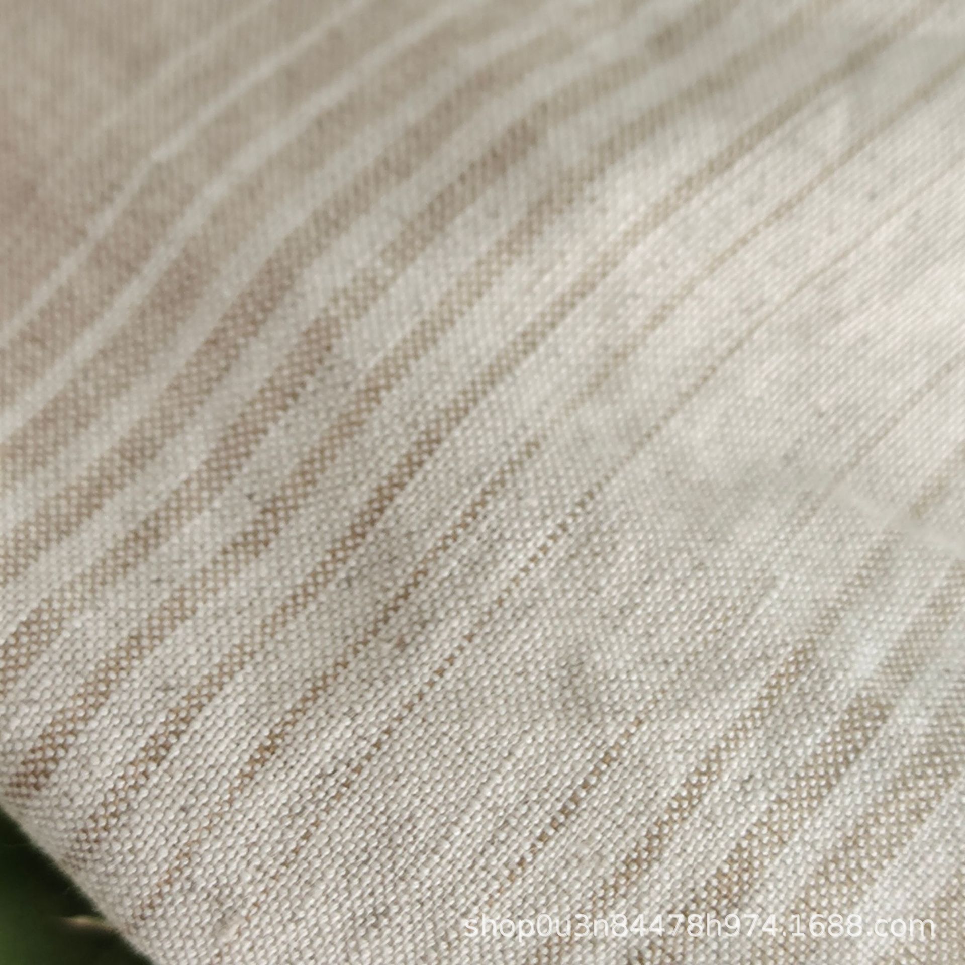 Picture of Linen Cotton Yarn-dyed Horizontal Stripesd Bed Sheets Fabric Enzyme Washed Linen Cotton Classy Cotton and Linen Curtain Fabric