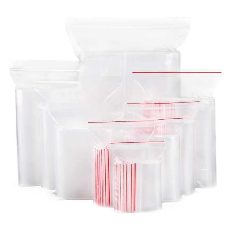 6 * 8cm * 12 silk thickened transparent ziplock bag small size mini trial decoration plastic packaging bag 100 pcs