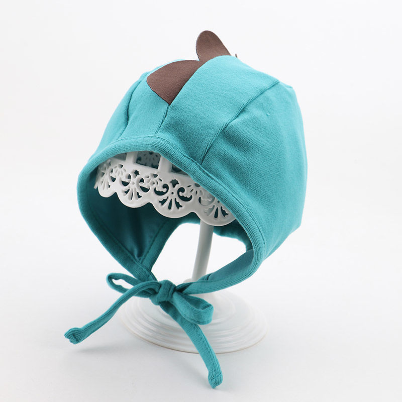 Picture of Baby Hat Spring and Autumn Thin Pure Cotton Cute Super Cute Ear Protection Hat Autumn and Winter Baby Lei Feng Cap Trendy