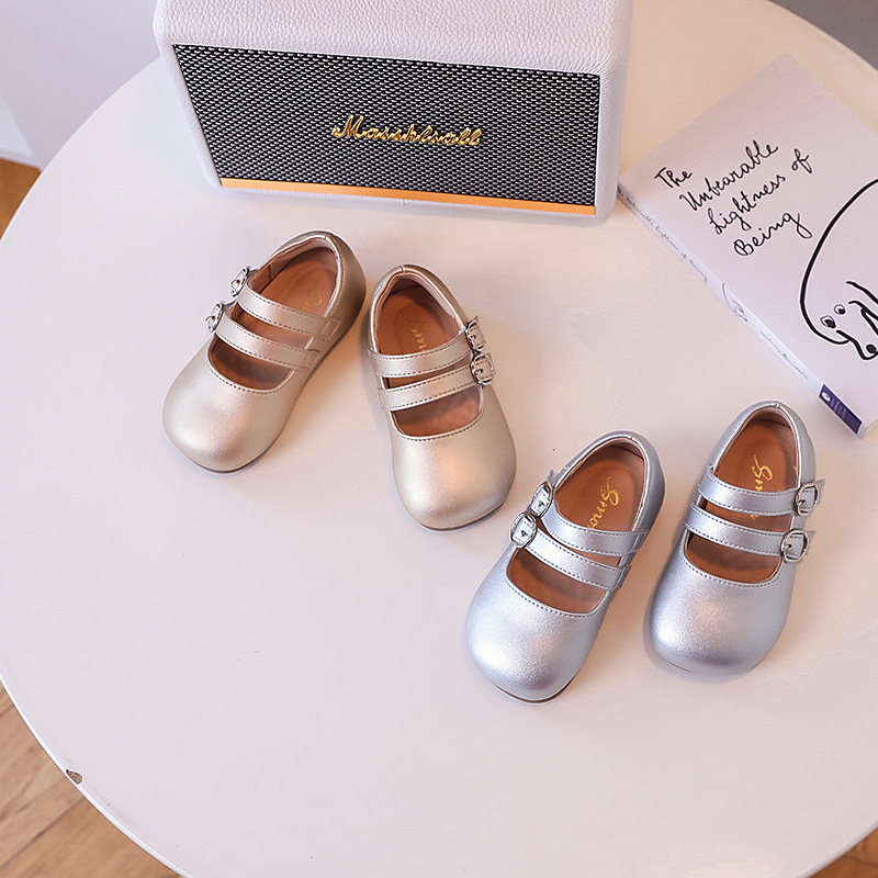 Children's Leather Shoes Baby Soft-soled Princess Shoes Women's Children's Single Shoes 2025 Spring and Autumn New Style Little Girl's Dance Performance Shoes