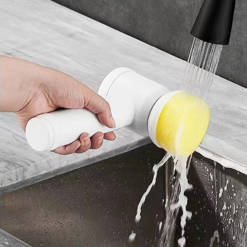 Picture of Multifunctional Handheld Radio Electric Cleaning Brush Kitchen Dishwashing Brush Bathroom Sink Tile Electric Cleaning Artifact