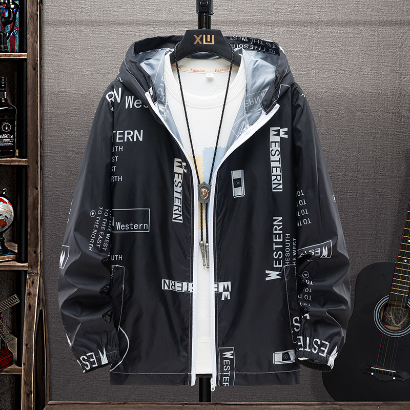 2024 new sun protection clothing men's summer thin coat breathable plus size fishing clothing student sun protection clothing
