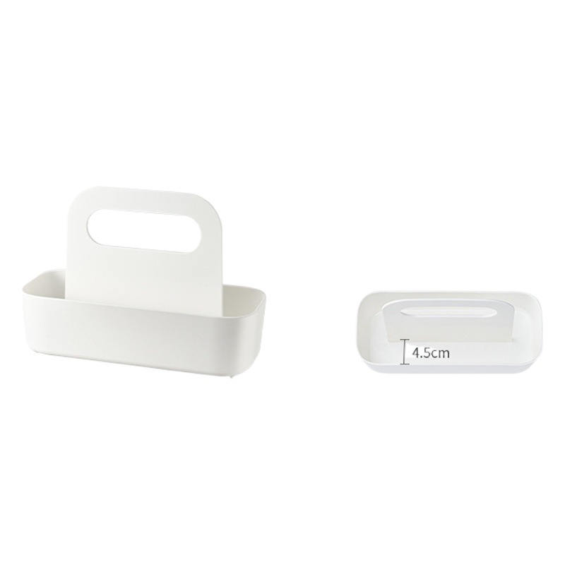Japan KM desktop storage basket with handle Plastic Cosmetics storage box ins kitchen cabinet storage basket wholesale