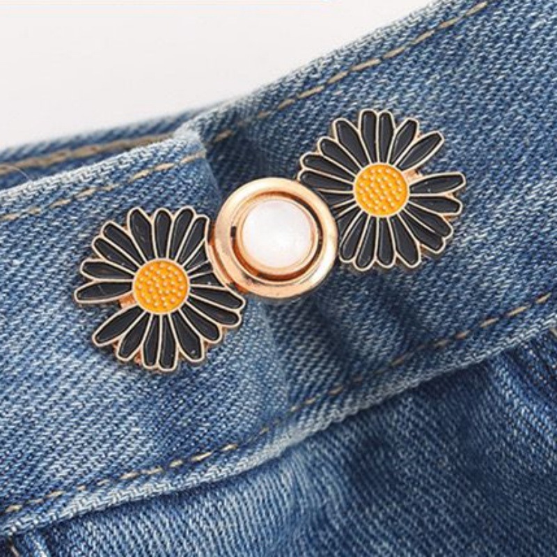 Picture of Chinese Knot Waist Buckle Pair Buckle Flat Bottom Removable Nail-free Seam-free Button Girl's Trouser Skirt Waist Size Change Artifact