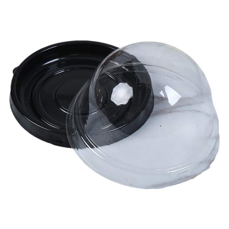 80g round egg yolk crisp holder green ball pastry packing box transparent blister moon cake box baking packaging manufacturer