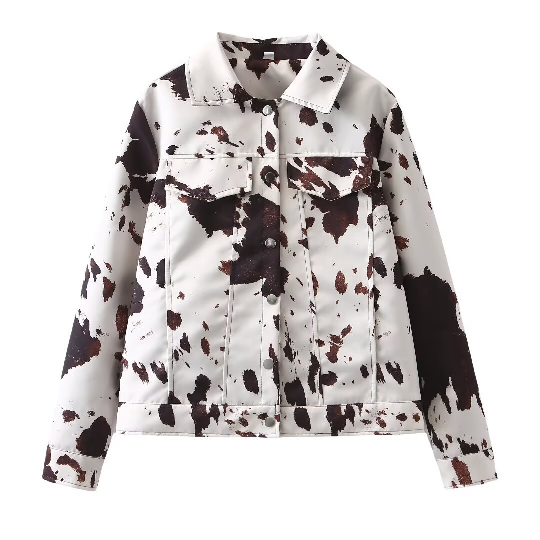 Picture of Cross-border foreign trade AliExpress explosions new foreign trade women's wholesale ZR in stock lapel printed jacket coat