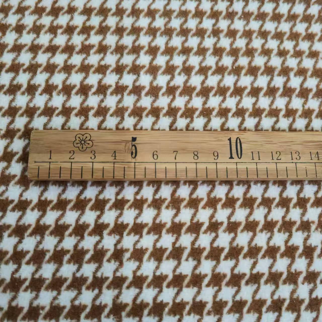 Picture of Shaoxing Factory in stock Autumn and Winter Houndstooth Tweed Coat Fashion Dress Shoes Hats Bags crazy bird Woolen Fabric