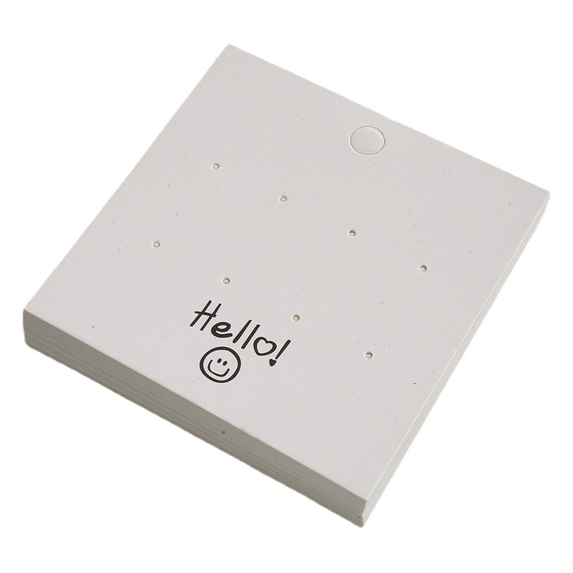 in stock Direct Smiley Porous Hairpin Cardboard Ins Earrings Fashion Simple Cardboard Jewelry Card Universal Wholesale