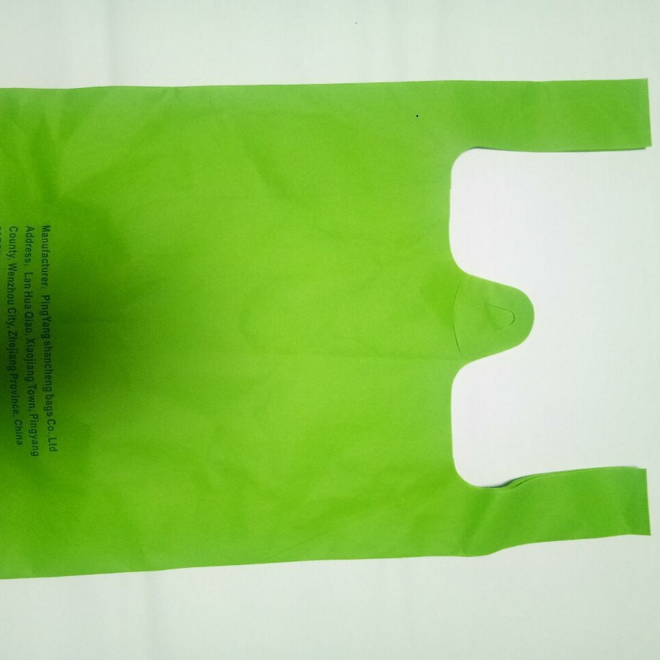 Shopping Bag Heat-Pressed Perforated Flat Bag Non-Woven Fabric Three-Dimensional Bag Vest Bag Storage Heat-Pressed Eco-Friendly Bag