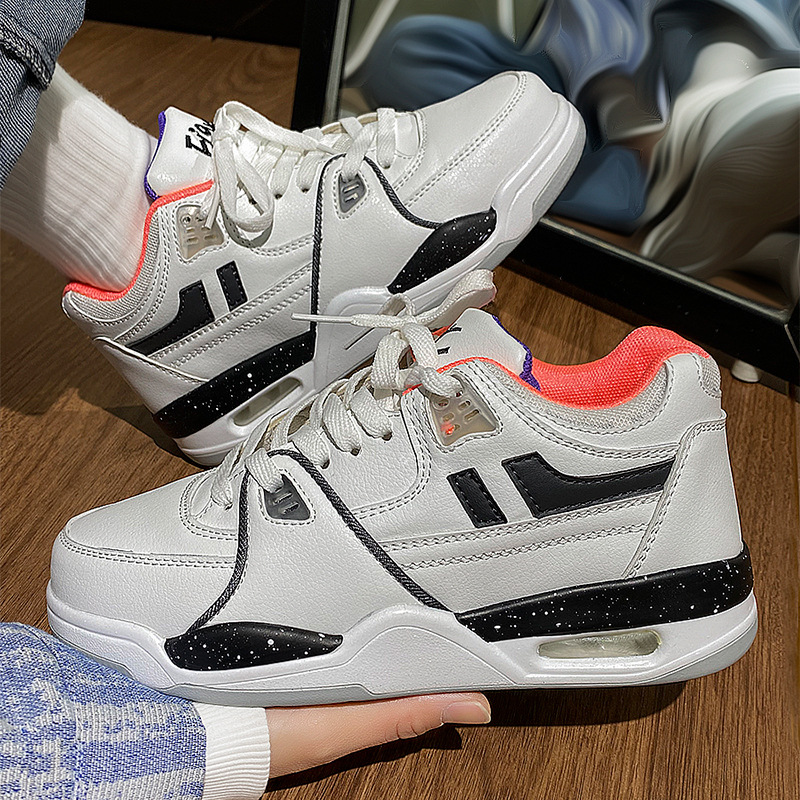 National fashion ins super popular couple air cushion shoes running sneaker versatile fashion platform casual shoes Hong Kong style student shoes