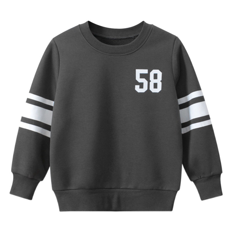 27kids brand children's clothing wholesale children's sweater 2024 spring new baby clothes pullover fleece-lined