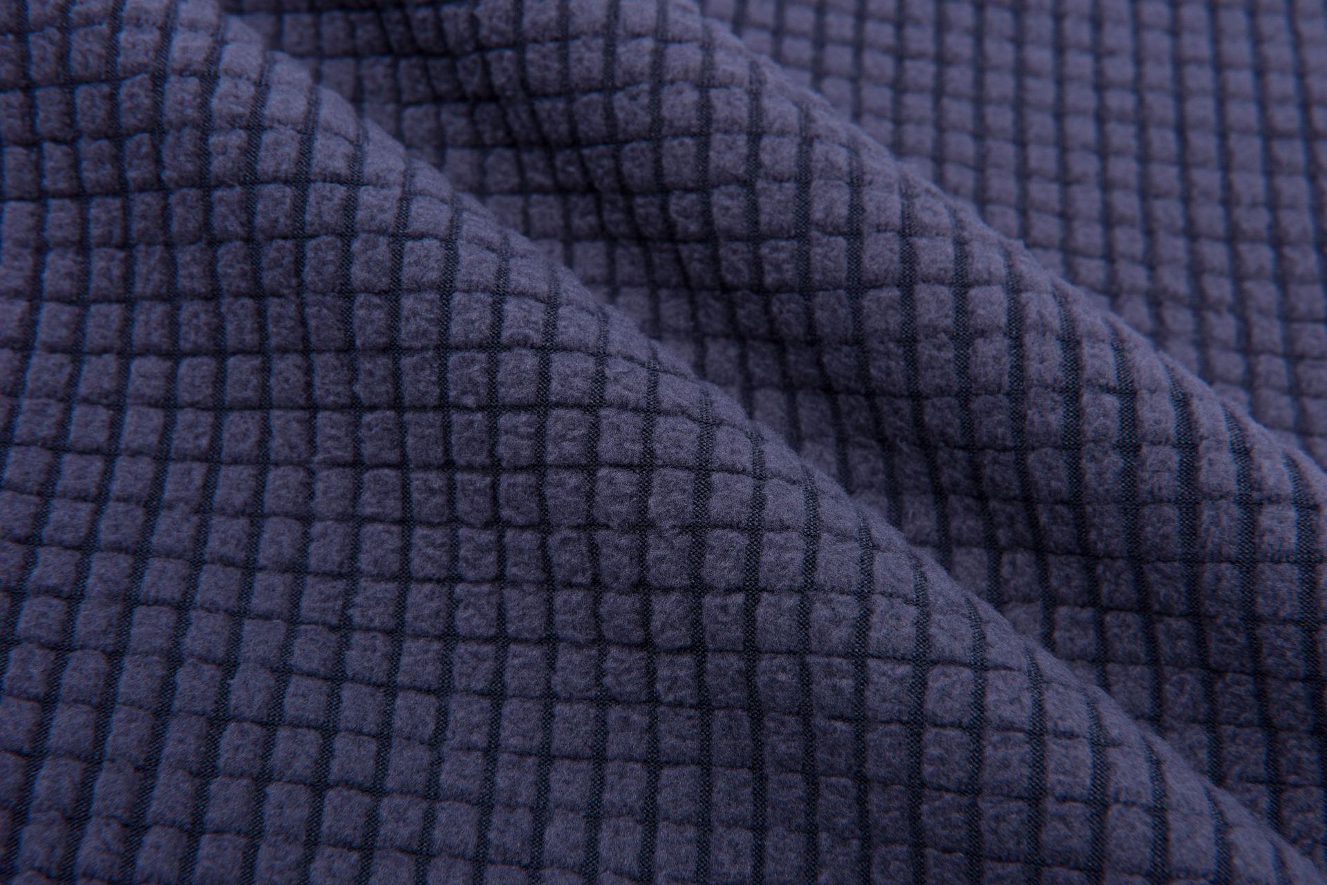 Picture of in stock pineapple plaid fleece sofa cover fabric wholesale waffle corn grain plaid jacquard flannel fabric