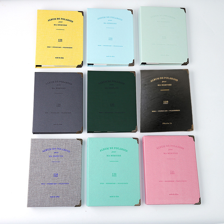 Factory fabric coil handmade diy card book writing 3 inch photo storage album 120 pocket bill collection book