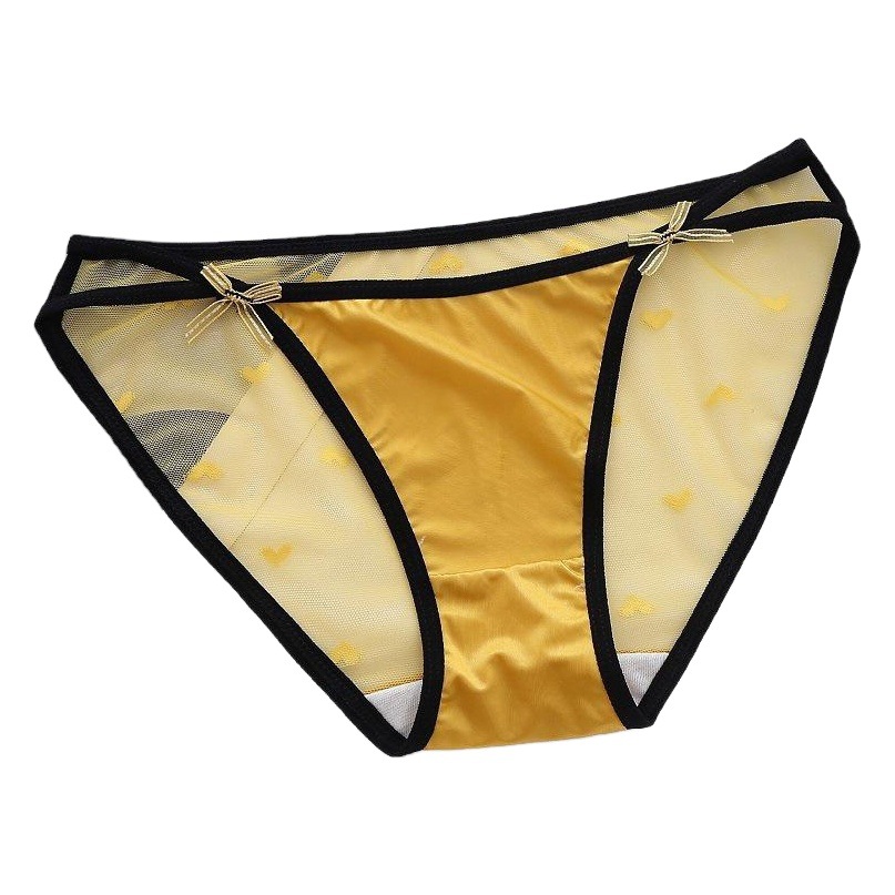 Fine Soft Lace Sexy Underwear Women's Charming New Style Mesh Lace-up Bow Briefs Low Waist Shorts