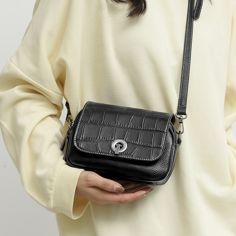 Picture of Genuine Leather Fashion Mother Bag Mobile Phone Bag New Mini Crossbody Bag Women's High-end Shoulder Bag Large Capacity Women's Bag