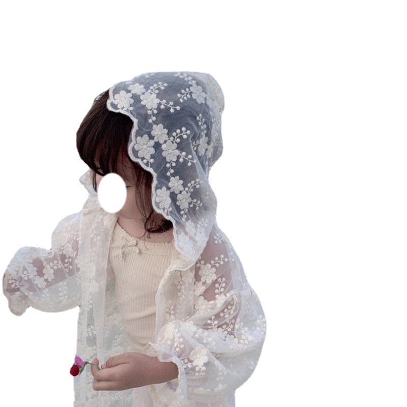 Picture of Girls Breathable Anti-Uv Clothes 2024 Summer Baby Lace Cardigan Jacket Girls Beach Wear Air Conditioning Shirt