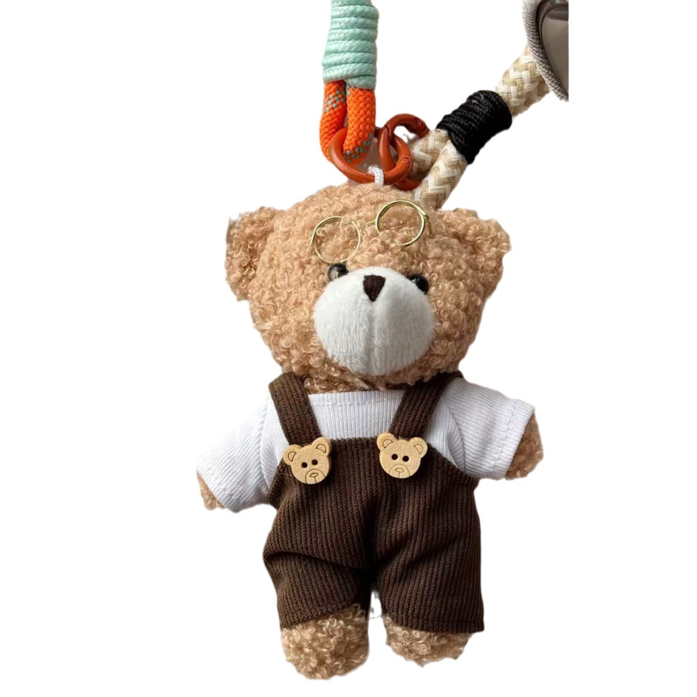 Picture of Cute Cartoon Bear Hanging Pendant Handmade Plush Keychain Doll Korean Style Strap Pants Original Bag Buckle New