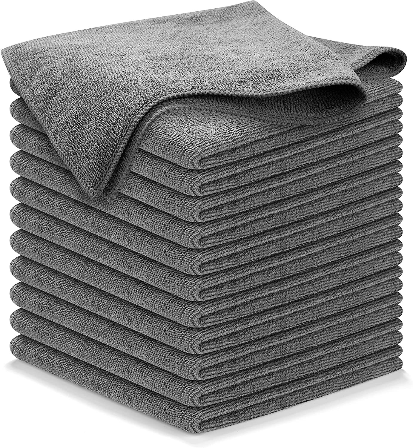 Amazon 12-piece set 4040cm 16 inch microfiber gray car towel cleaning car wash towel