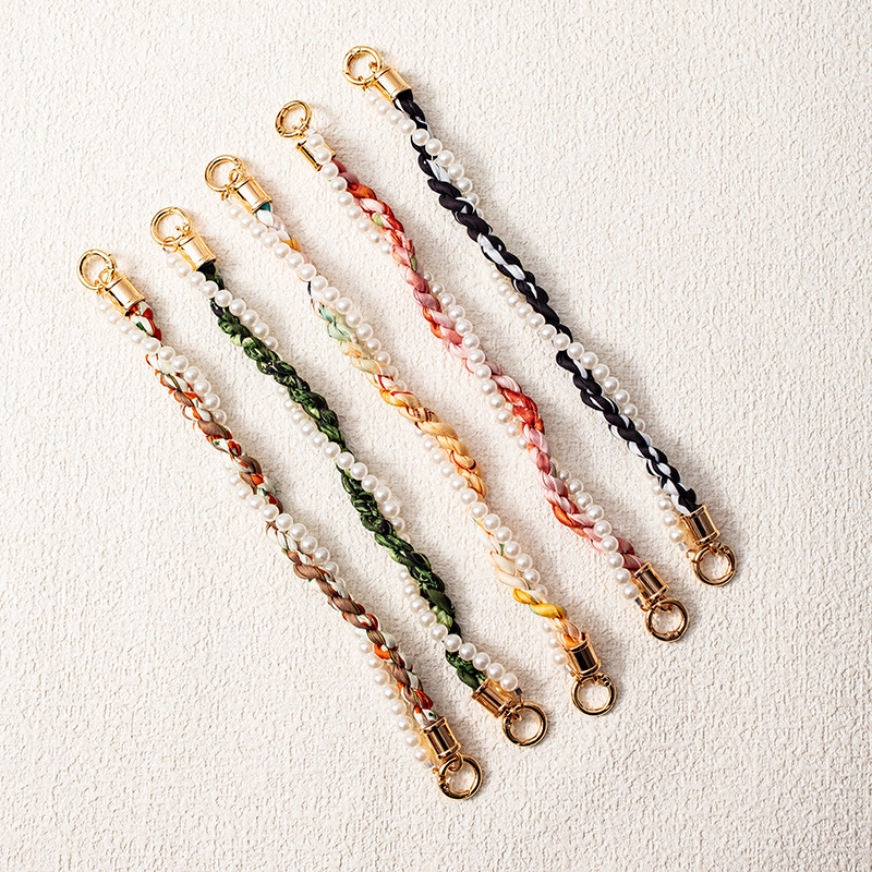 Mobile Phone Lanyard Mobile Phone Chain Hanging Wrist Advanced Sense Braided Caron Shell Chain Short Mobile Phone Lanyard Anti-Lost Hand Rope