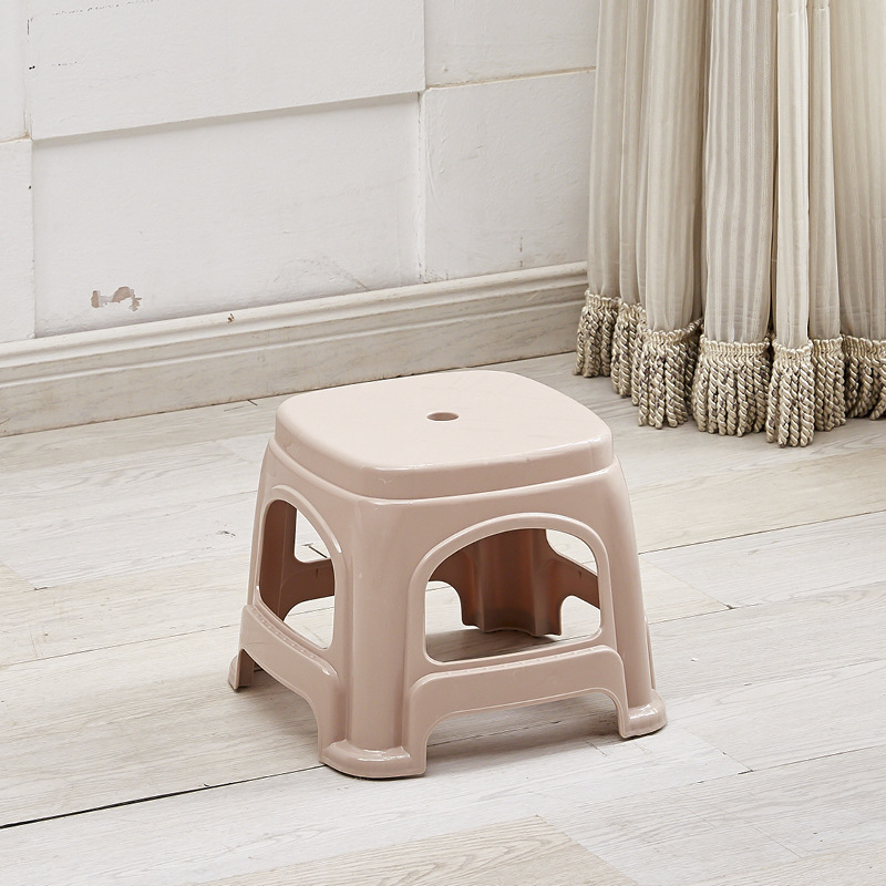 Picture of Plastic stool home thickened living room dining table Deng Zishuo material square bench chair simple cooked rubber small stool high stool