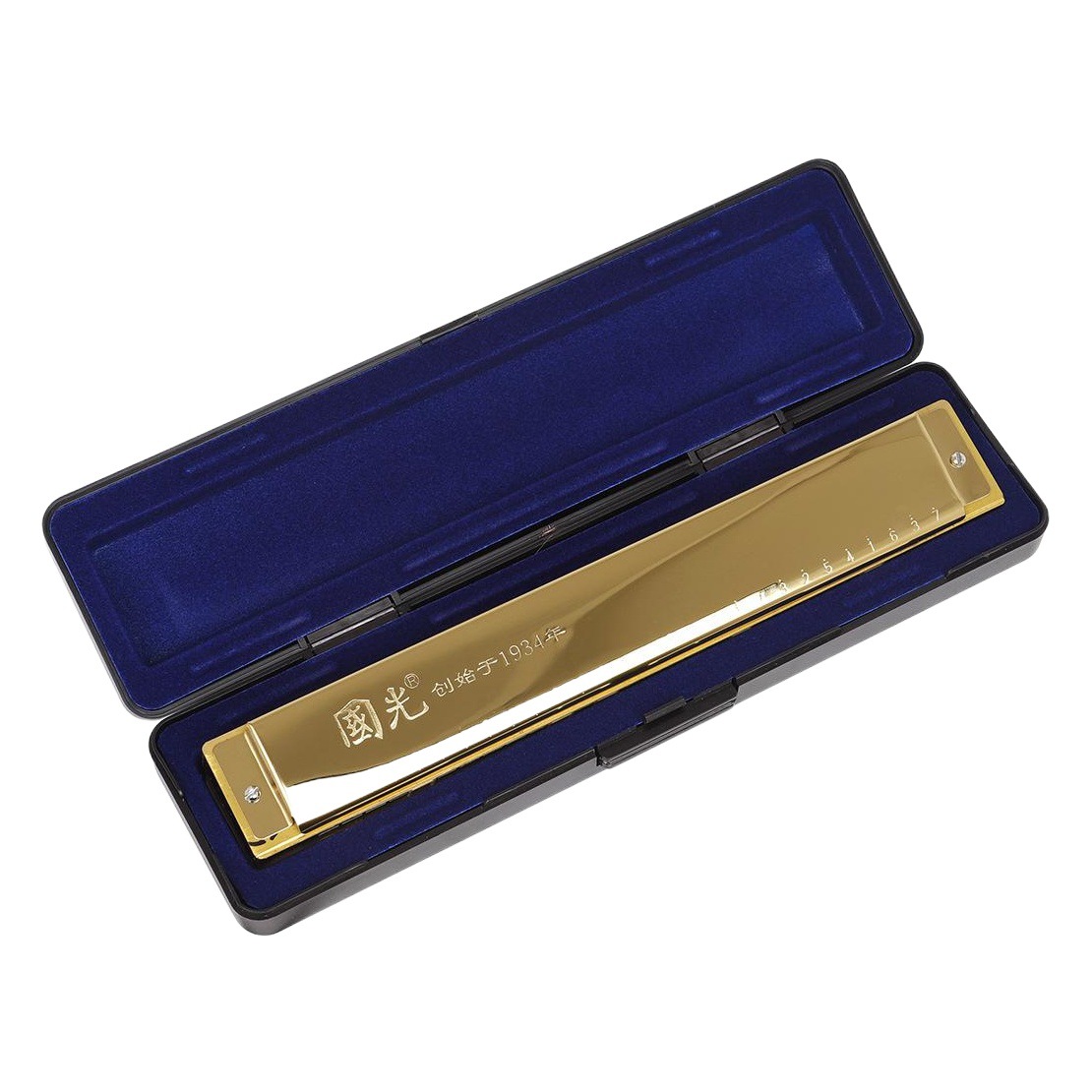 Wholesale Guoguang 28 Hole Wide Band Accented C Harmonica Gold and Silver Beginners Students Beginner to Play Accented Harmonica