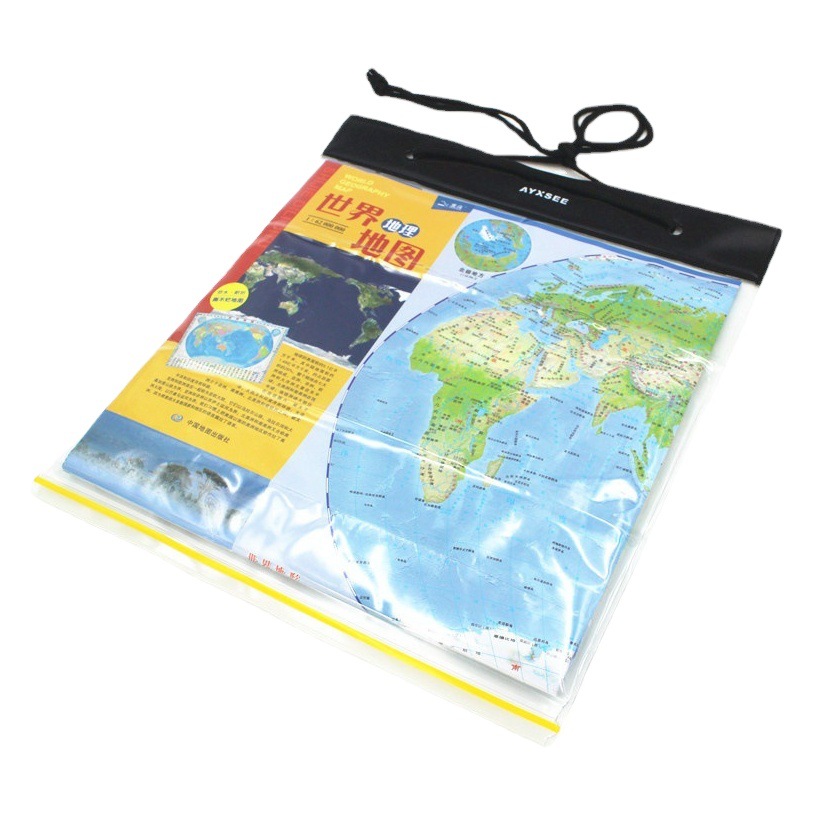 AYXSEE outdoor training water-repellent map bag plastic self-sealing bag transparent stationery bag pvc plastic thick 20 silk