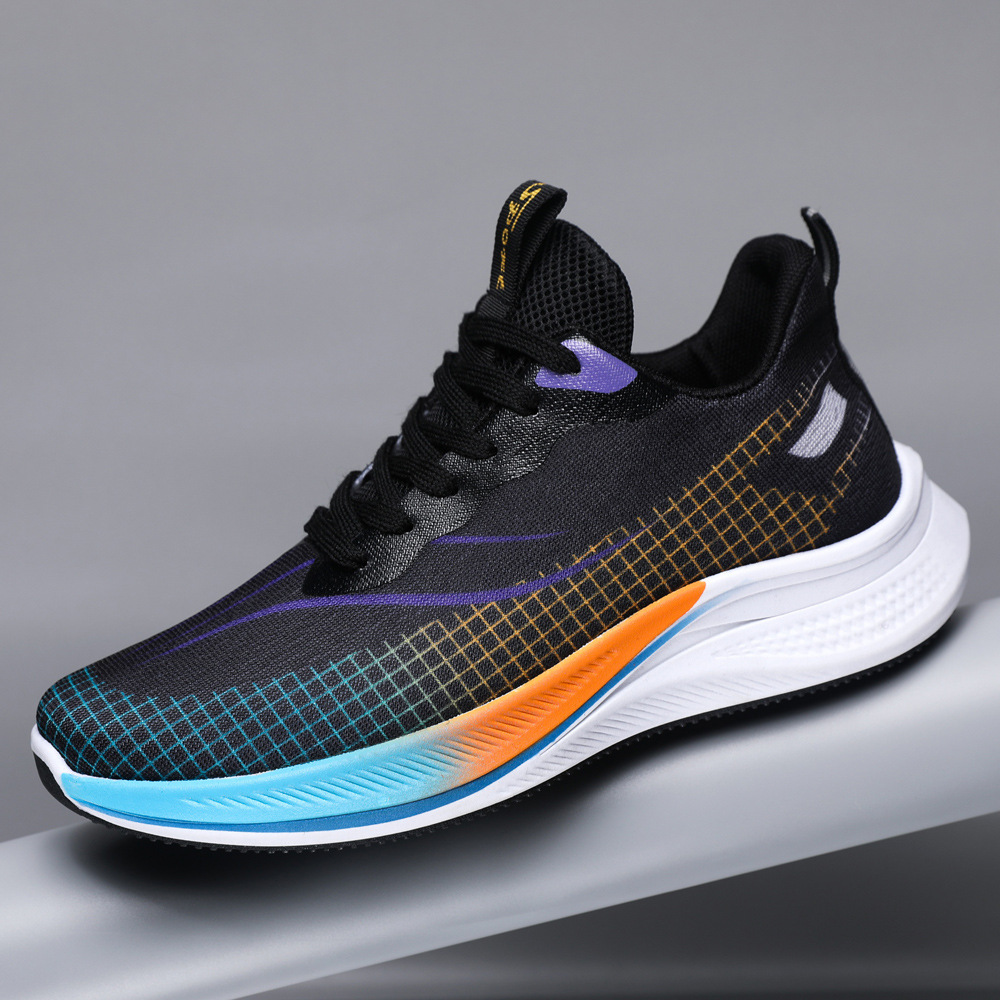 Men's Shoes 2025 Spring New Running Shoes Mesh Breathable Casual Shoes Student White Lightweight Soft Sole Sports Shoes